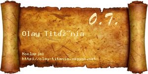 Olay Titánia névjegykártya